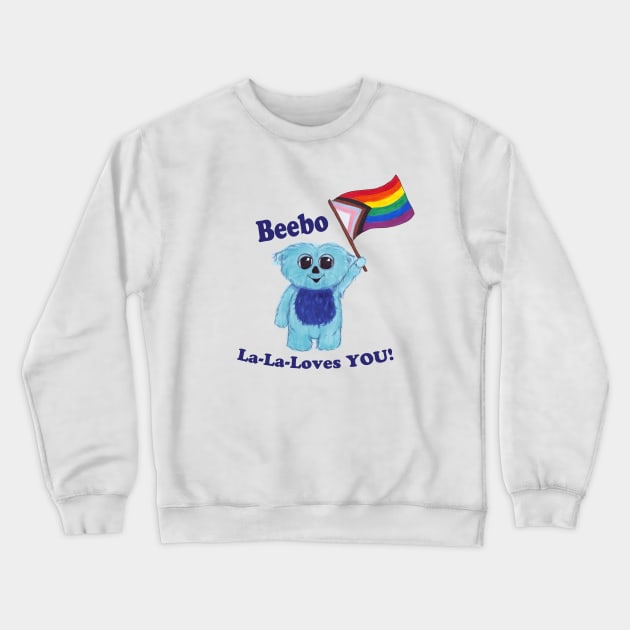 Beebo Loves You! Crewneck Sweatshirt by AlieBlackArt